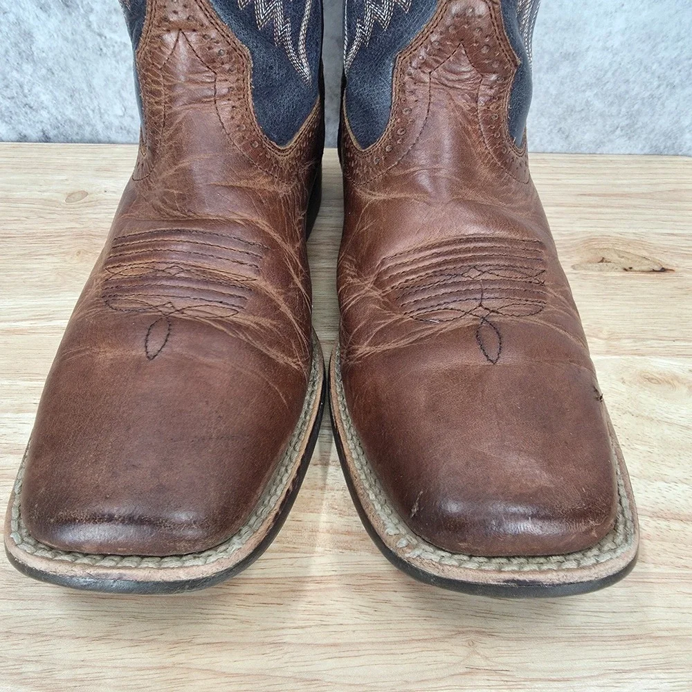 Ariat Tycoon Western Boots  Boys 6 Brown Leather Cowboy Roper Botas Pull On